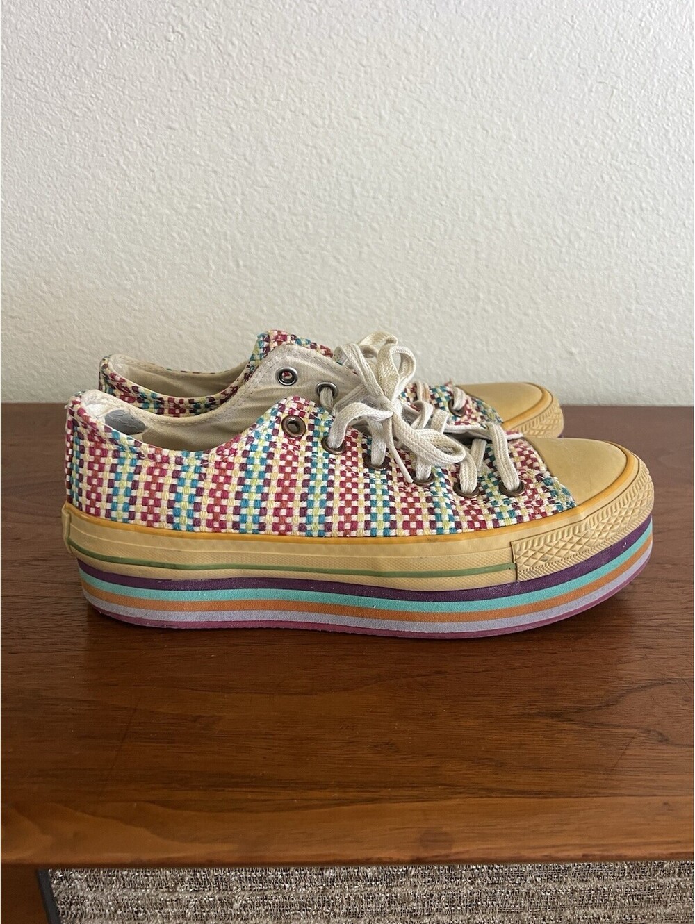 Converse Chuck Taylor All Star Lift OX Multi CoPlatform Sneakers Women Sz. 8 HTF - Picture 9 of 11